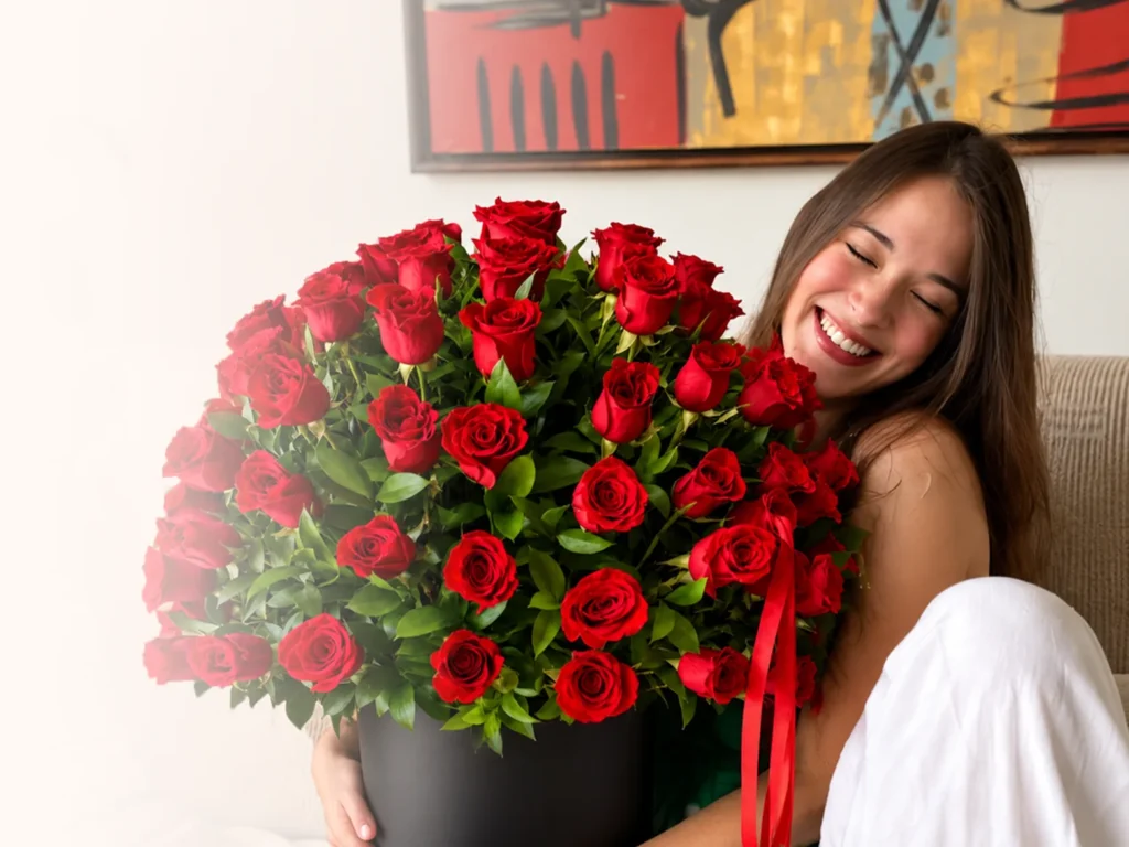 Bouquets de rosas con chocolates